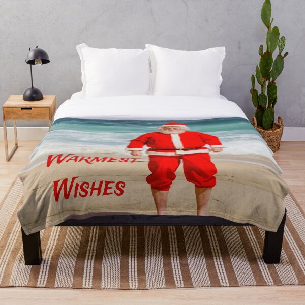 Item preview, Santa Clause on Beach Warmest Wishes Funny Humor designed and sold by mwagie.