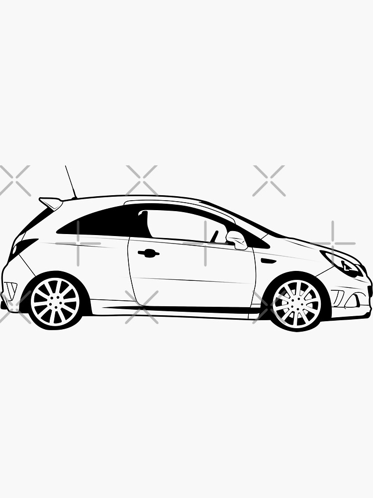 Corsa D silhouette | Sticker