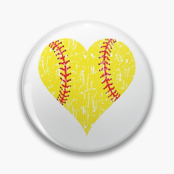 Item preview, Distressed Softball Heart designed and sold by PepaAnaRB.