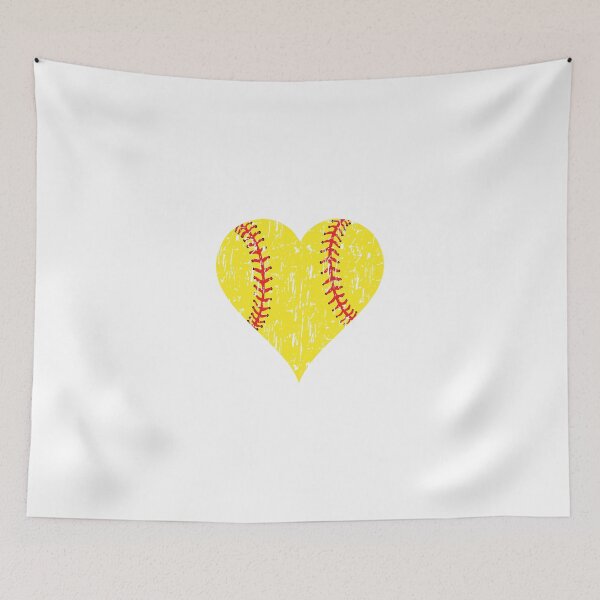 Item preview, Distressed Softball Heart designed and sold by PepaAnaRB.