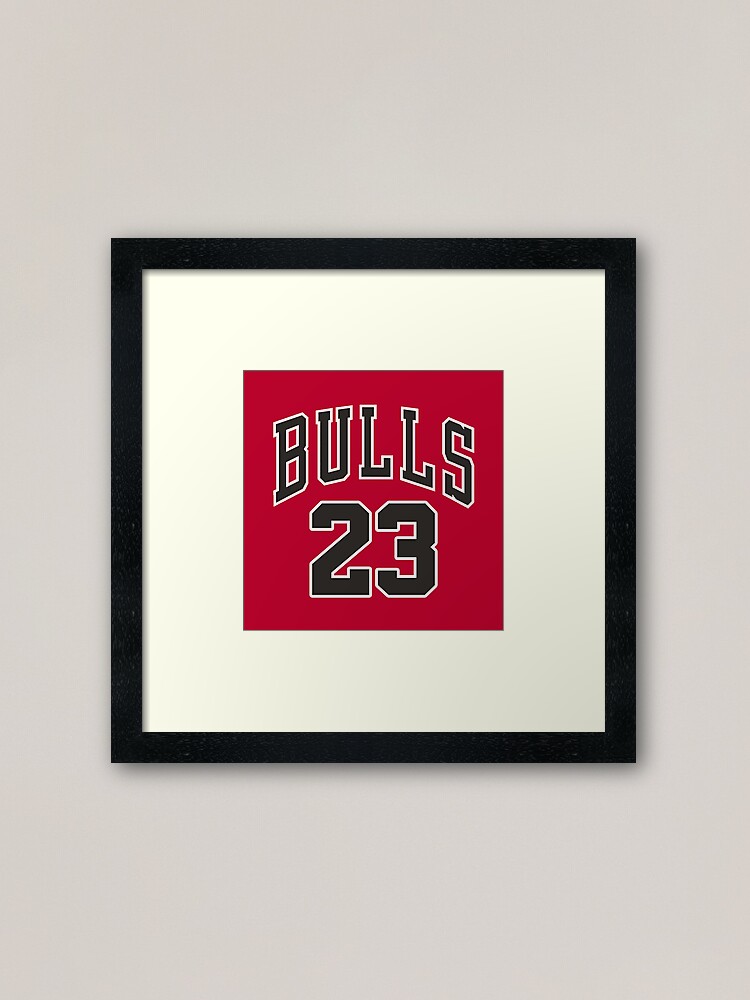 Michael Jordan Chicago Bulls Jersey Framed Art Print by