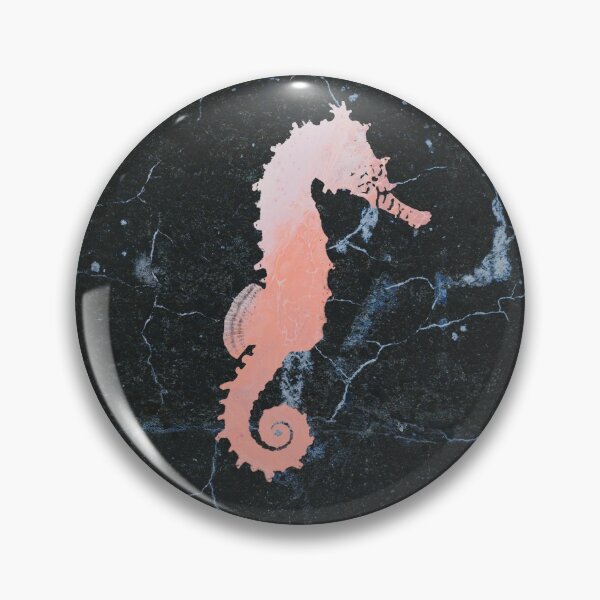 Item preview, Rose Seahorse Marble Fossil Pink and Black designed and sold by DreamCraze.