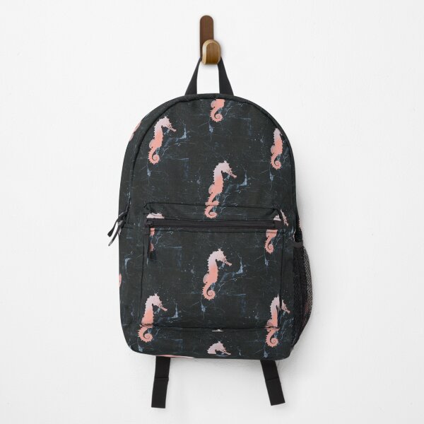 Item preview, Rose Seahorse Marble Fossil Pink and Black designed and sold by DreamCraze.