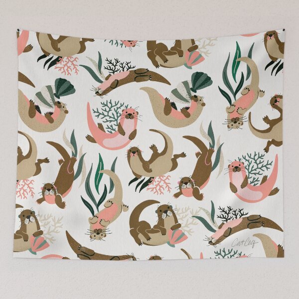Item preview, Otter Collection on White designed and sold by Cat Coquillette.