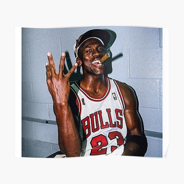 Michael Jordan raucht Poster