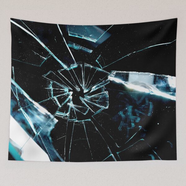 Item preview, broken glass on a black background designed and sold by photo123pro.