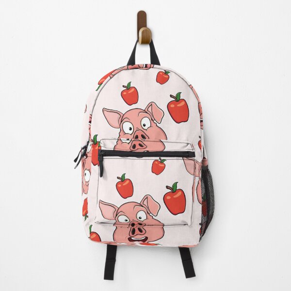Item preview,  pattern with cartoon heads of pigs and apples designed and sold by kotart72.