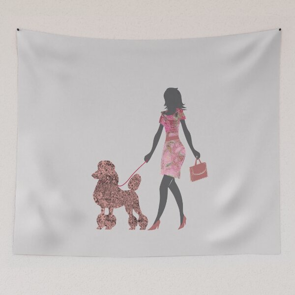 Item preview, Poodle elegance in pink designed and sold by ThePoodleandCo.