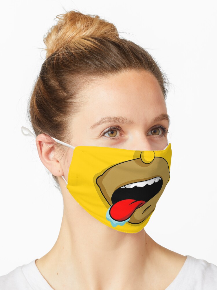 Homer Simpson Drooling Mmm Donut Mask By Boxingsfinest Redbubble