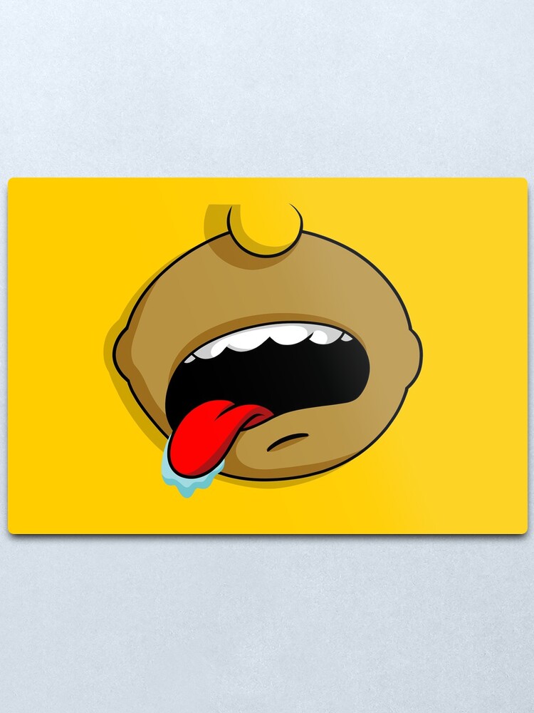 Homer Simpson Drooling Mmm Donut Metal Print By Boxingsfinest Redbubble