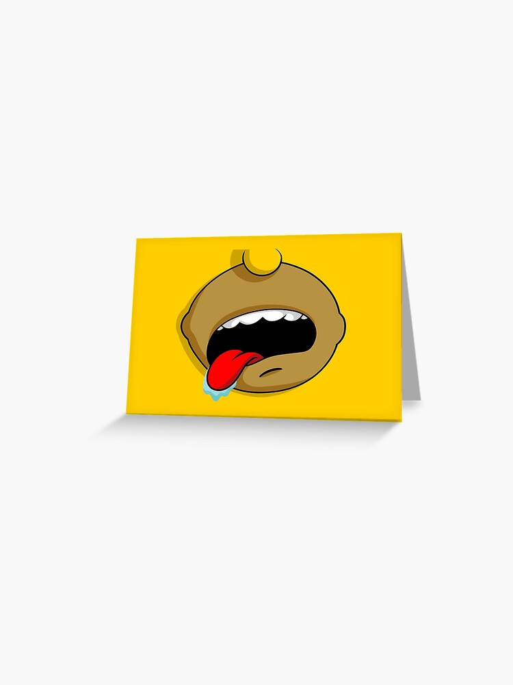 Homer Simpson Drooling Mmm Donut Greeting Card By Boxingsfinest Redbubble