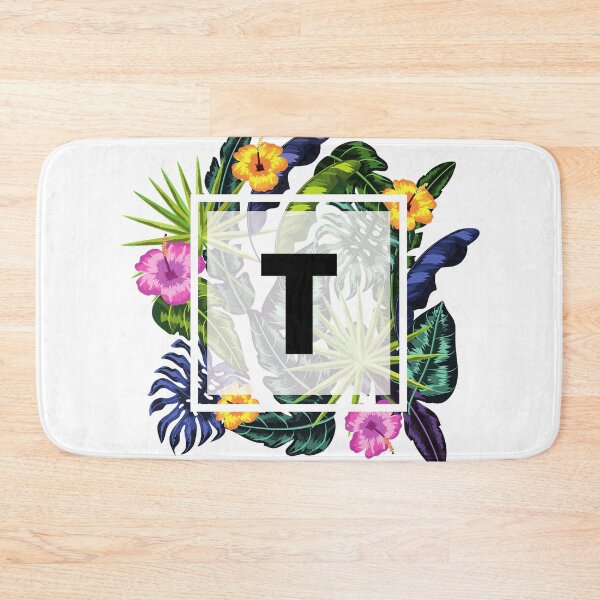 Item preview, Floral Tropical Letter T designed and sold by LamV.