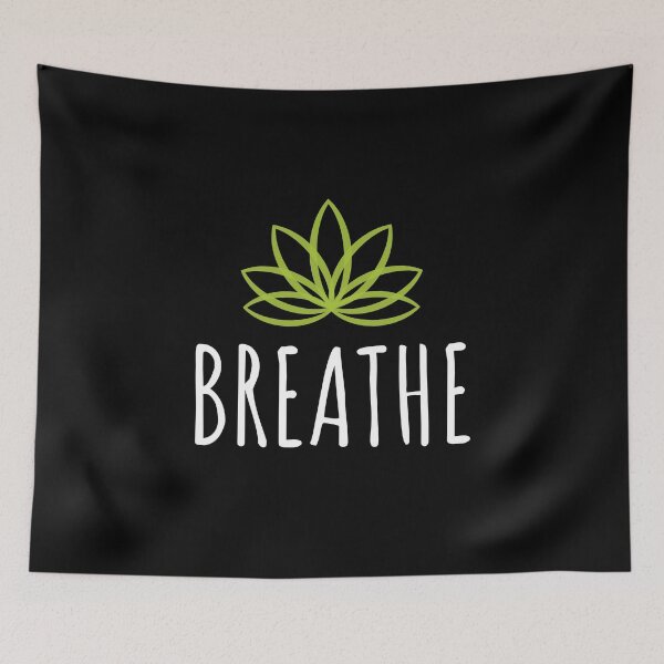 Item preview, Breathe - Yoga Pose Meditation Mindfulness Relaxation Lotus Flower designed and sold by bonmotto.