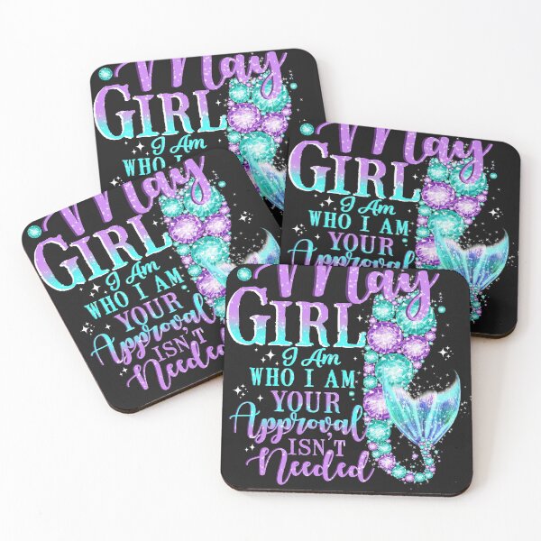 Item preview, May Girl I Am Who I Am Your Approval Isn't Needed Mermaid Birthday Girl Gift designed and sold by UriahKoch.