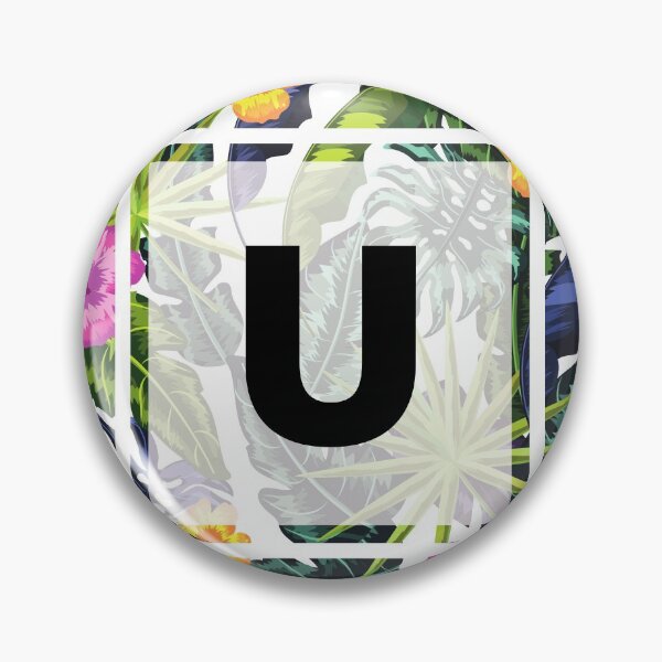 Item preview, Floral Tropical Letter U designed and sold by LamV.