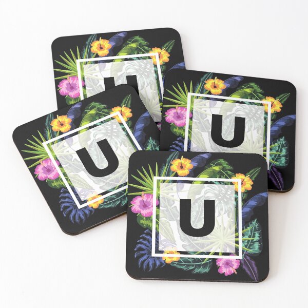 Item preview, Floral Tropical Letter U designed and sold by LamV.