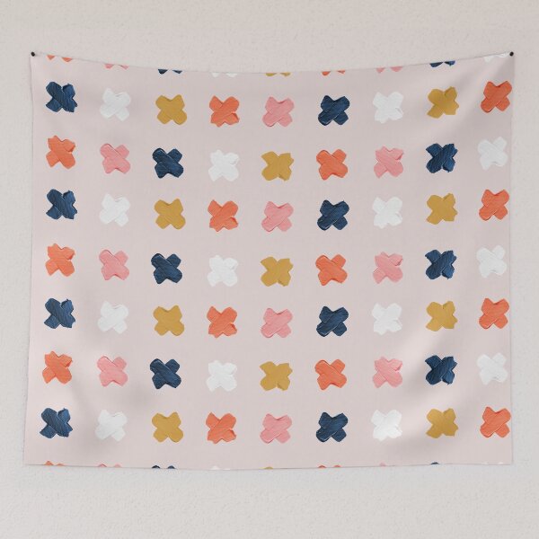 Item preview, X Grid – Blush & Navy Palette designed and sold by Cat Coquillette.