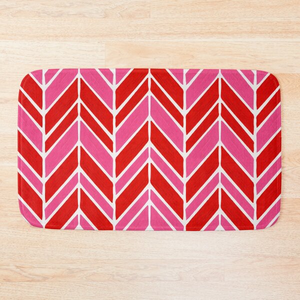 Item preview, Intermittent Herringbone – Red & Pink designed and sold by Cat Coquillette.