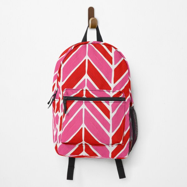 Item preview, Intermittent Herringbone – Red & Pink designed and sold by Cat Coquillette.