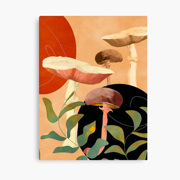 Item preview, mushrooms autumn leaves plant forest Watercolor designed and sold by Ana-Rut-Bre.
