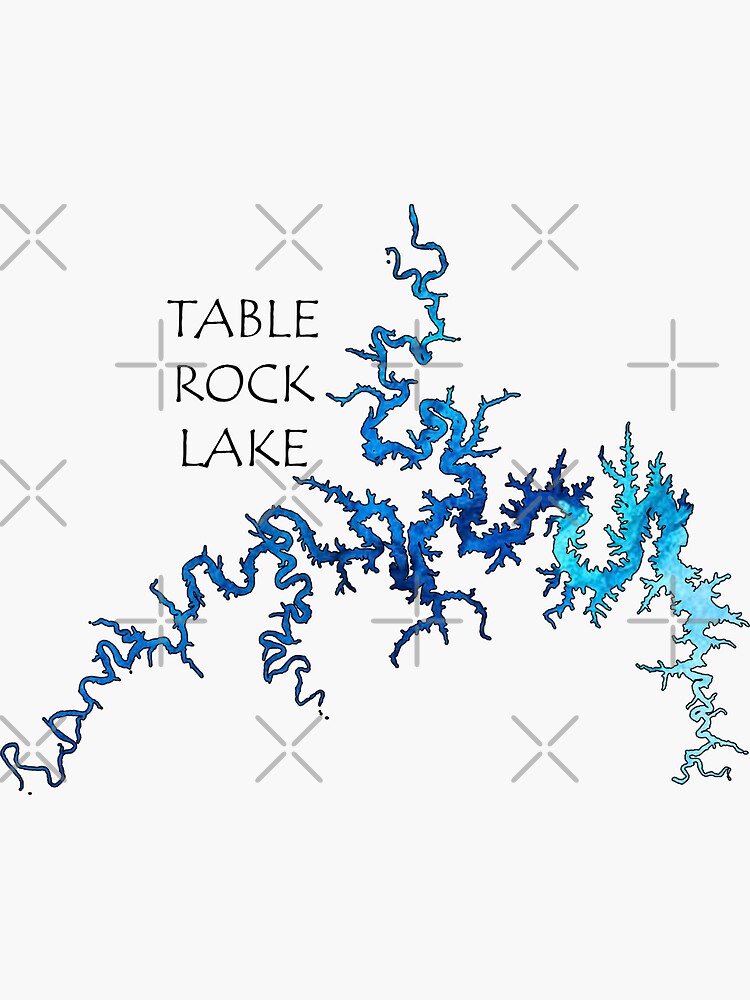 "Table Rock Lake" Sticker for Sale by Statepallets Redbubble