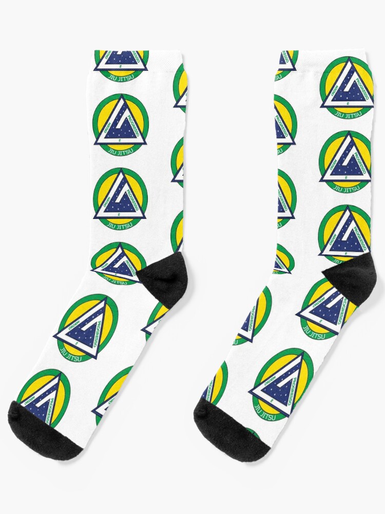 BJJ(Brazilian Jiu-jitsu) Brazil - White Socks for Sale by AJ-DesignCo