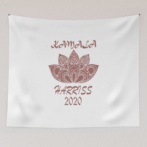Item preview, Lotus flower Kamala Harris 2020 Vintage Style designed and sold by KiwiArt 2020.