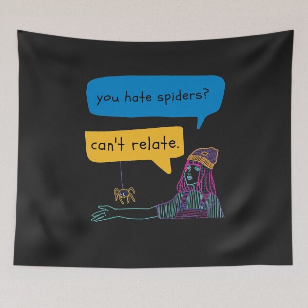 Item preview, Skater Girl Holds Spider Funny Can't Relate Quote designed and sold by luchik-and-co.