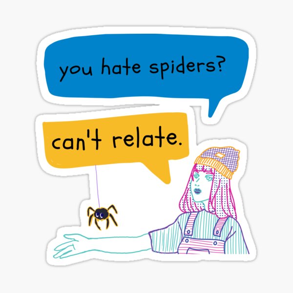 Item preview, Skater Girl Holds Spider Funny Can't Relate Quote designed and sold by luchik-and-co.