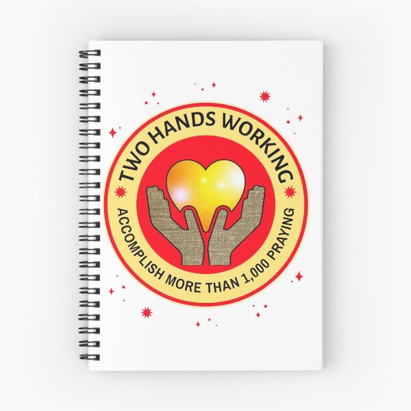 Item preview, Two Hands Working Accomplish More Than 1,000 In Prayer Red and Yellow designed and sold by Wildjourne.