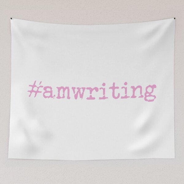 Item preview, #amwriting in Pink designed and sold by TeaRoseWriter.