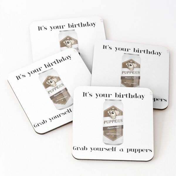 Item preview, Etiqueta engomada del cumpleaños de Puppers Lager designed and sold by iLoveOstriches.