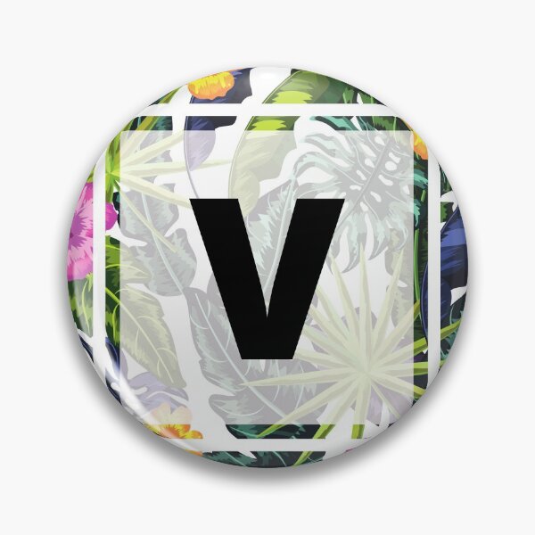 Item preview, Floral Tropical Letter V designed and sold by LamV.