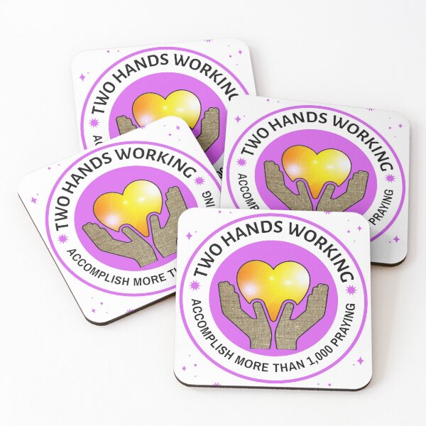 Item preview, Copy of Two Hands Working Accomplish More Than 1,000 In Prayer White and Lavender designed and sold by Wildjourne.