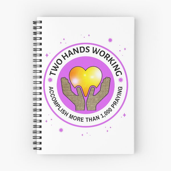 Item preview, Copy of Two Hands Working Accomplish More Than 1,000 In Prayer White and Lavender designed and sold by Wildjourne.