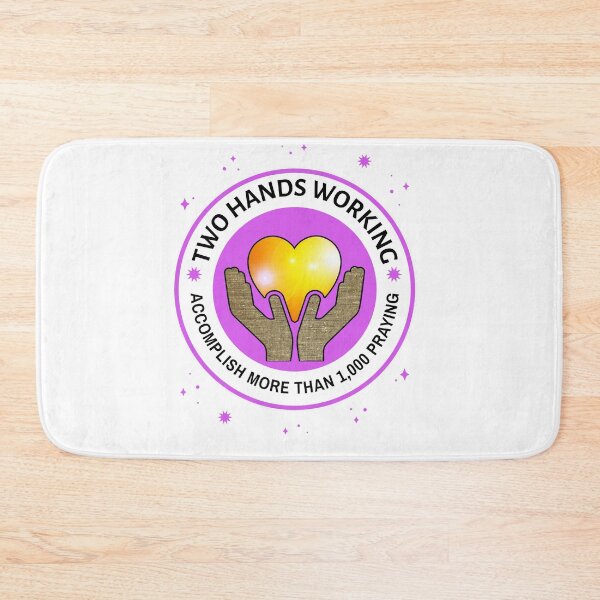 Item preview, Copy of Two Hands Working Accomplish More Than 1,000 In Prayer White and Lavender designed and sold by Wildjourne.