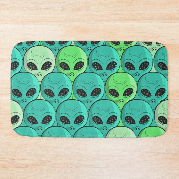 Item preview, Blue Green Aqua Space Alien Aliens Area 51 Grey Greys Gray Grays in Green Blue designed and sold by Spaceshipsells.