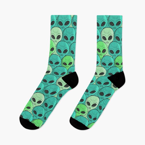 Item preview, Blue Green Aqua Space Alien Aliens Area 51 Grey Greys Gray Grays in Green Blue designed and sold by Spaceshipsells.
