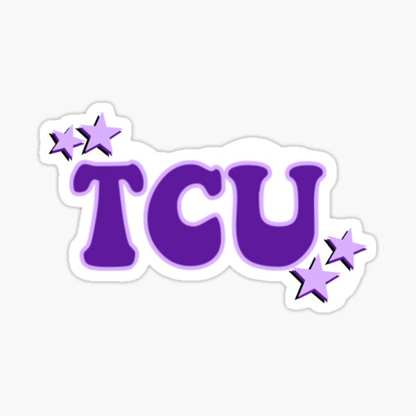 TCU with stars Sticker