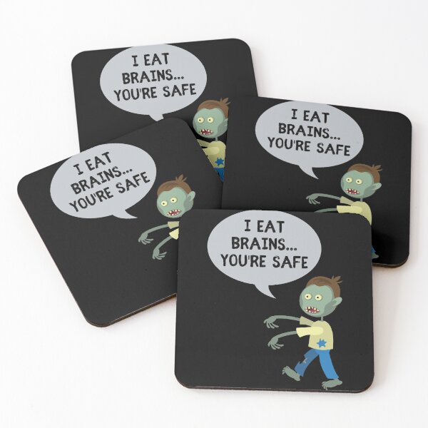 Item preview, I Eat Brains You're Safe - Funny Halloween Zombie designed and sold by m95sim.