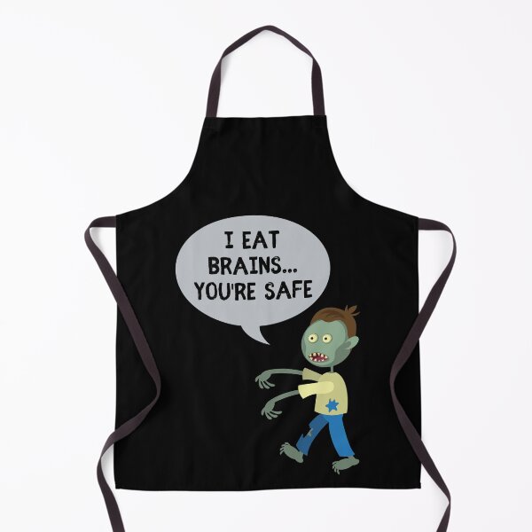 Item preview, I Eat Brains You're Safe - Funny Halloween Zombie designed and sold by m95sim.