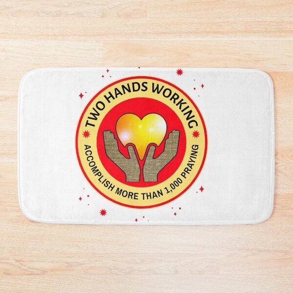 Item preview, Two Hands Working Accomplish More Than 1,000 In Prayer Red and Yellow designed and sold by Wildjourne.
