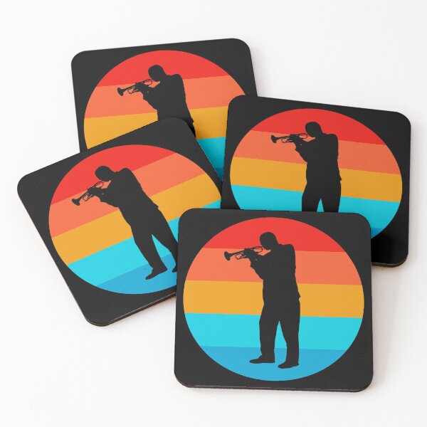 Item preview, Trumpet Player Retro Sunset designed and sold by HalpinDesign.