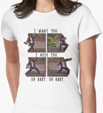 I Want You. I Need You. Women's Fitted T-Shirt