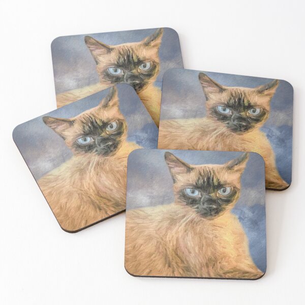 Item preview, Portrait of a Seal Point Siamese Cat designed and sold by Elisabeth Lucas.