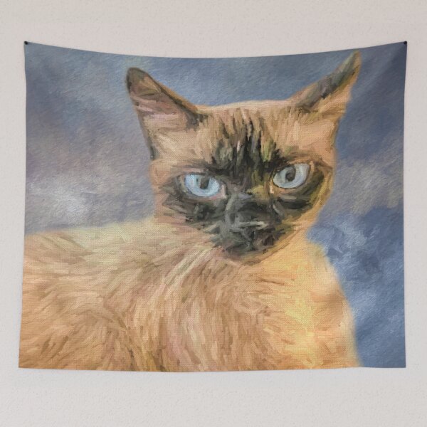 Item preview, Portrait of a Seal Point Siamese Cat designed and sold by Elisabeth Lucas.