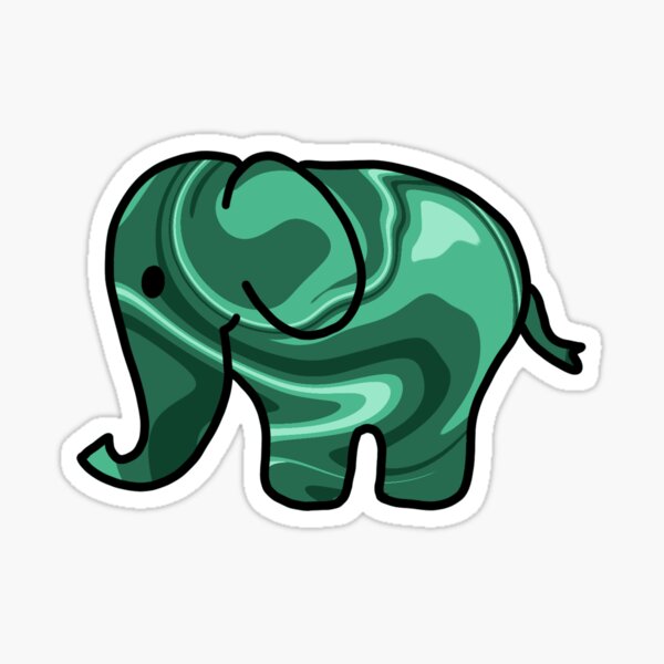 "Jade Marble Elephant" Sticker for Sale by ataylor16 Redbubble