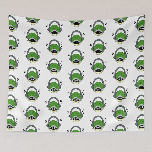Item preview, Turtle in Shell with Headphones designed and sold by palaco210.