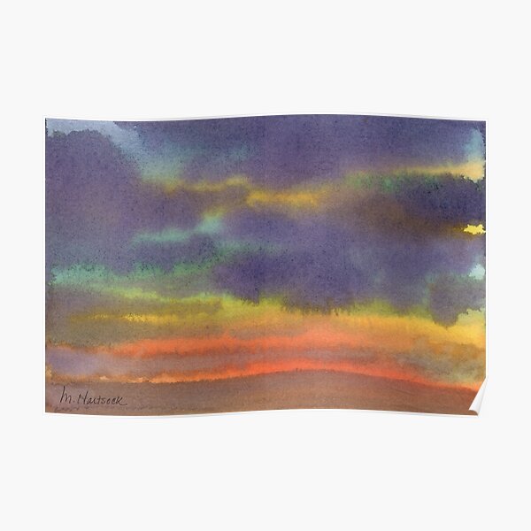 Fiery Sunset Poster