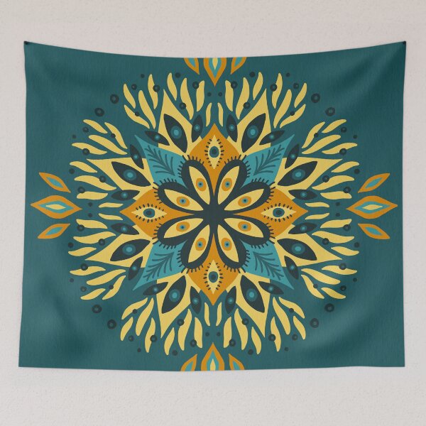 Item preview, Gazing Mandala – Teal designed and sold by Cat Coquillette.